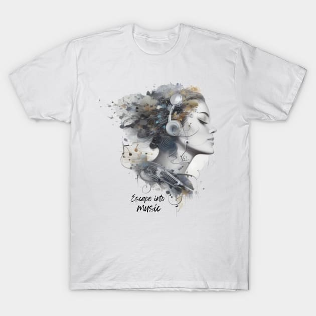 Escape into Music T-Shirt by TempoTees